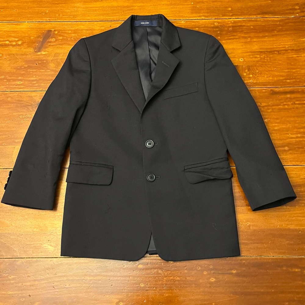 Lord and Taylor Boys Size 7 Navy Wool/ Polyester Blend Blazer READ DESCRIPTION